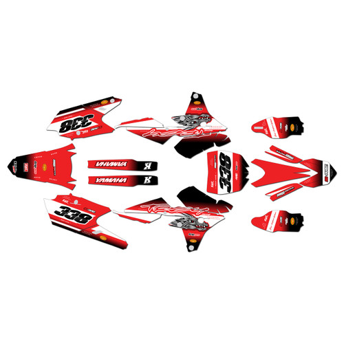 yamaha yz450f graphics kit 2014-2017 blitz series red