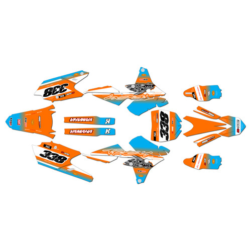 yamaha yz450f graphics kit 2014-2017 blitz series orange
