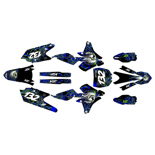 yamaha yz450f graphics kit 2014-2017 core series blue