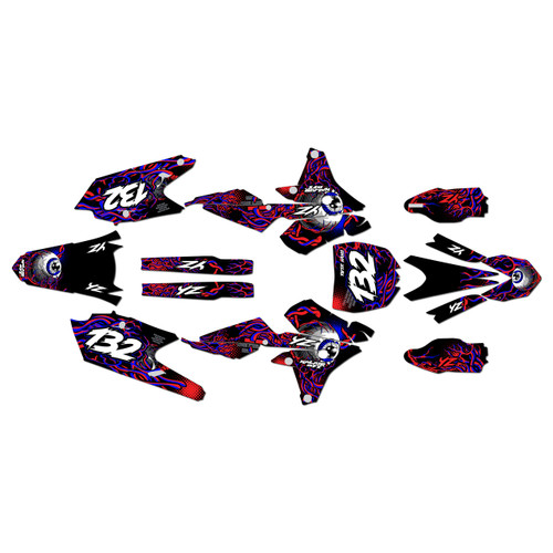 yamaha yz450f graphics kit 2014-2017 core series red