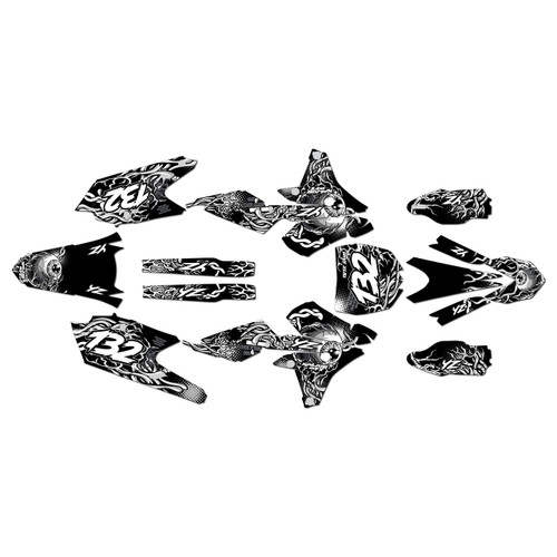yamaha yz450f graphics kit 2014-2017 core series white