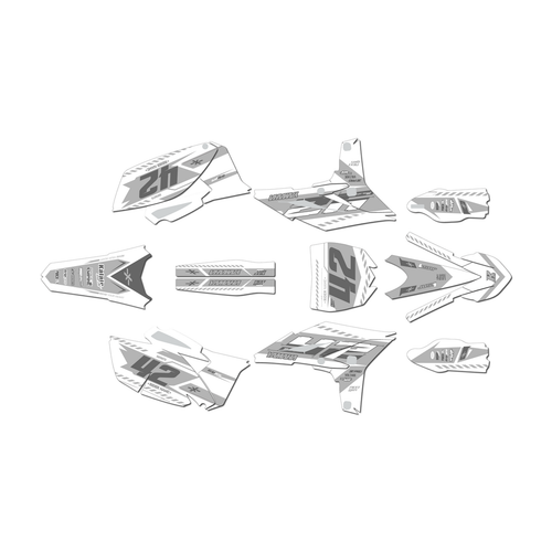 yamaha yz250f graphics kit 2010-2013 lethal series white