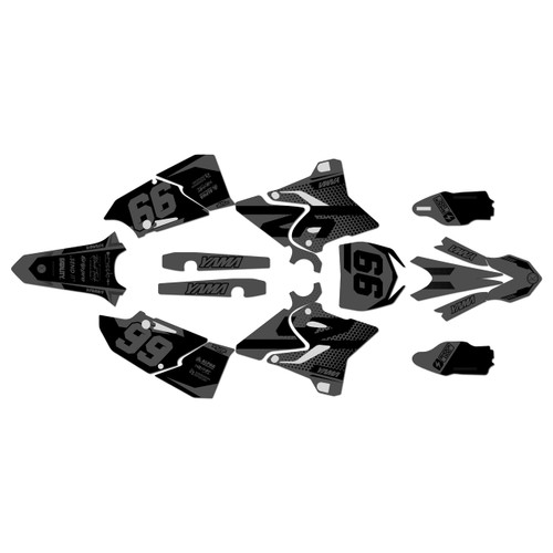 yamaha yz125 graphics kit 2015-2021 particle series smoke