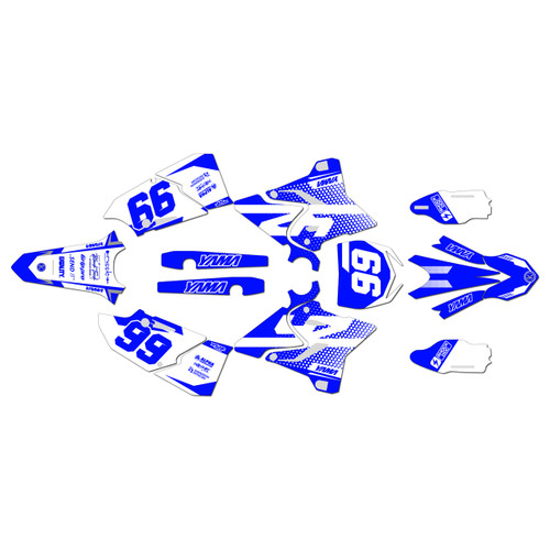 yamaha yz125 graphics kit 2015-2021 particle series blue-shift