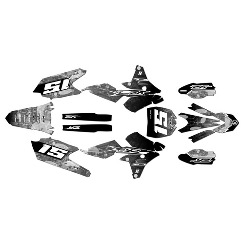 yamaha yz250f graphics kit 2014-2018 cyberware series white