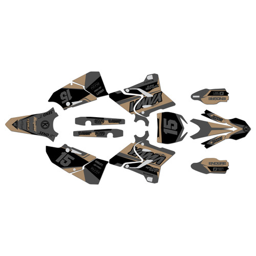 yamaha yz125 graphics kit 2015-2021 race series tan