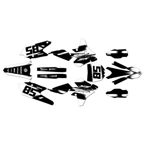 yamaha yz250f graphics kit 2014-2018 drag series white