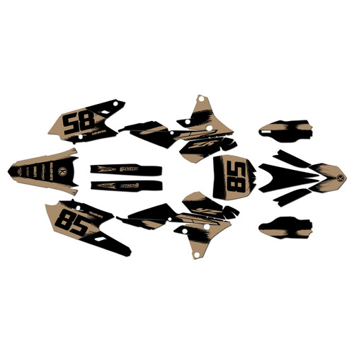yamaha yz450f graphics kit 2014-2017 drag series tan