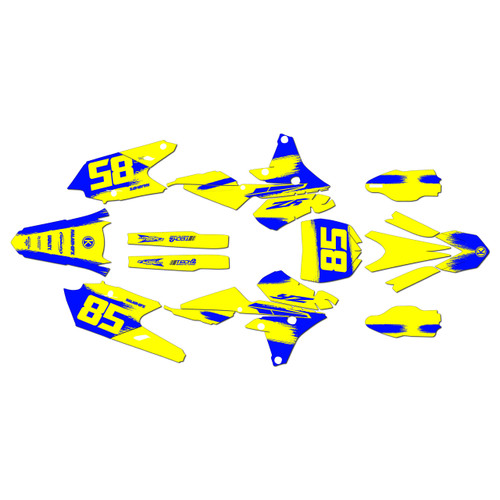yamaha yz450f graphics kit 2014-2017 drag series blue-shift
