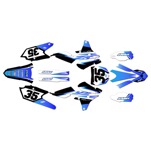 yamaha yz450f graphics kit 2014-2017 dream series blue