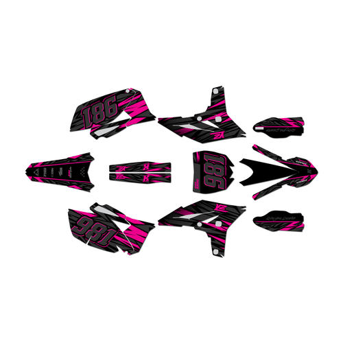 yamaha yz250f graphics kit 2010-2013 twitch series magenta