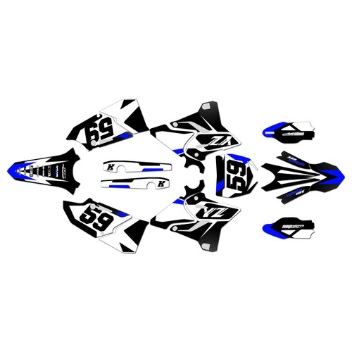 yamaha yz250 graphics kit 2015-2021 shatter series blue