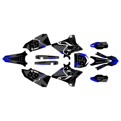 yamaha yz250 graphics kit 2015-2021 shatter series blue-shift
