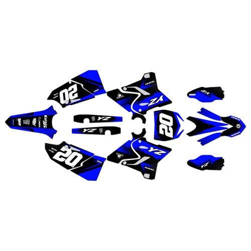 yamaha yz250 graphics kit 2015-2021 spear series blue
