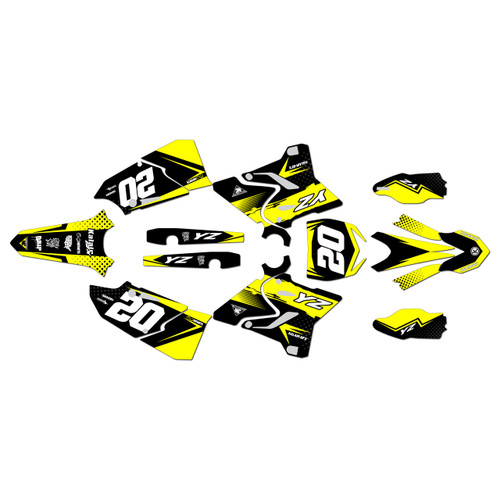 yamaha yz125 graphics kit 2015-2021 spear series yellow