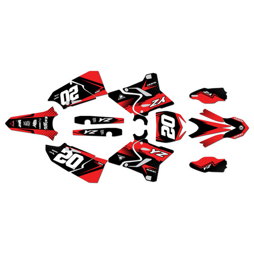 yamaha yz125 graphics kit 2015-2021 spear series red