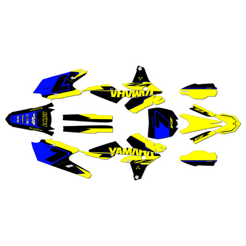 yamaha yz250f graphics kit 2014-2018 legend series yellow
