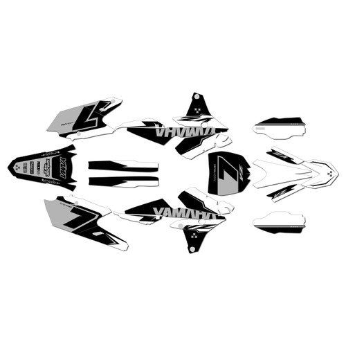yamaha yz250f graphics kit 2014-2018 legend series white