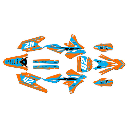 yamaha yz450f graphics kit 2014-2017 lethal series orange