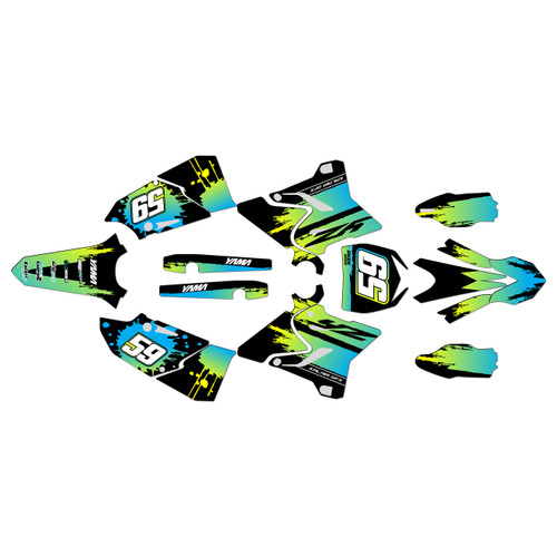 yamaha yz250 graphics kit 2015-2021 splash series lime