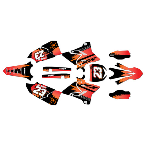yamaha yz250 graphics kit 2015-2021 splash series red