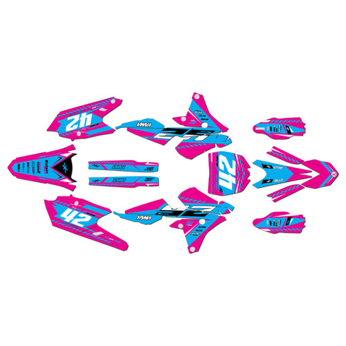 yamaha yz250f graphics kit 2014-2018 lethal series magenta