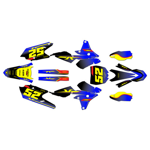 yamaha yz450f graphics kit 2014-2017 ominous series yellow
