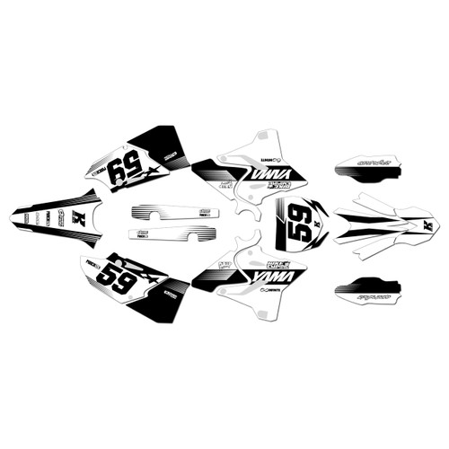 yamaha yz250 graphics kit 2015-2021 swift series white
