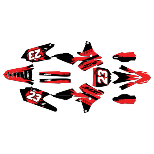 yamaha yz250f graphics kit 2014-2018 splash series red