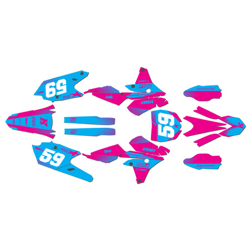 yamaha yz450f graphics kit 2014-2017 swift series magenta