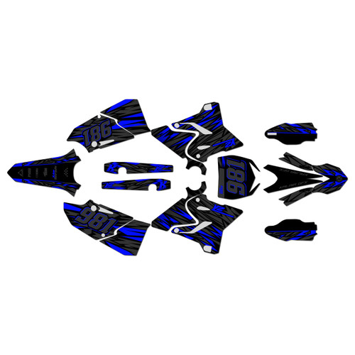yamaha yz250 graphics kit 2015-2021 twitch series blue