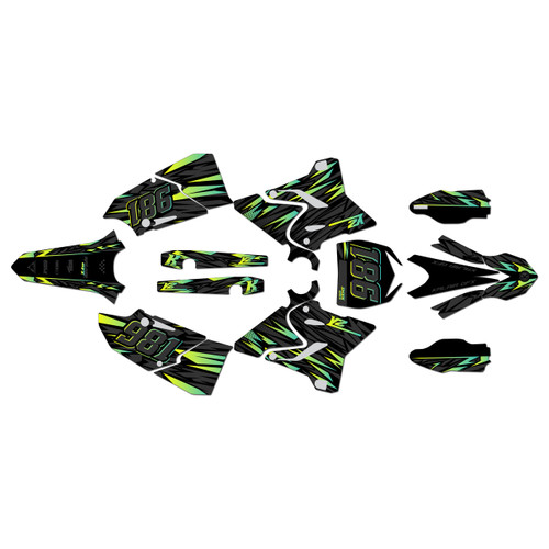 yamaha yz250 graphics kit 2015-2021 twitch series lime