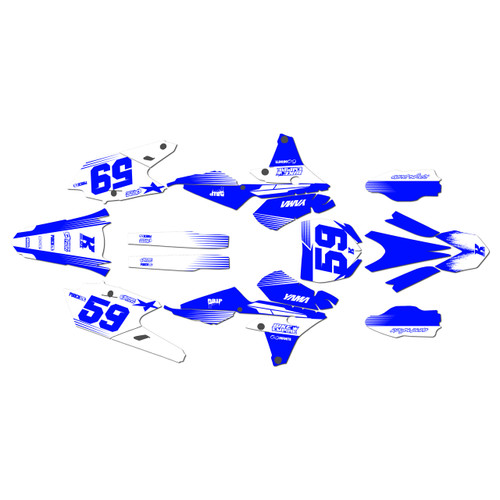 yamaha yz250f graphics kit 2014-2018 swift series blue