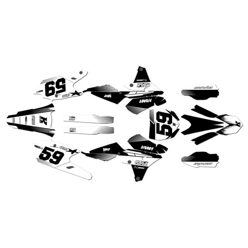 yamaha yz250f graphics kit 2014-2018 swift series white