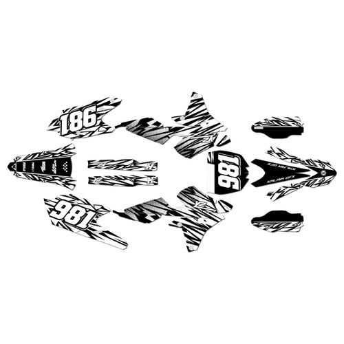 yamaha yz450f graphics kit 2014-2017 twitch series white