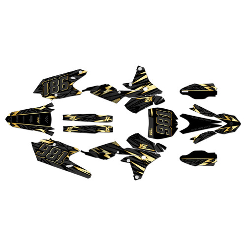 yamaha yz450f graphics kit 2014-2017 twitch series gold