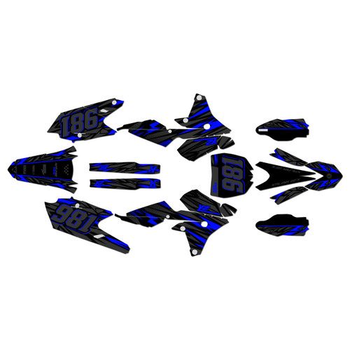 yamaha yz250f graphics kit 2014-2018 twitch series blue