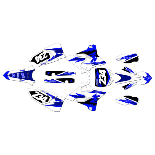 yamaha yz250 graphics kit 2015-2021 vintage series blue
