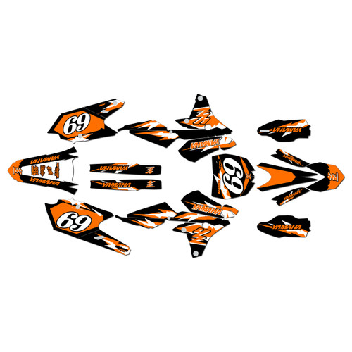 yamaha yz250f graphics kit 2014-2018 vintage series orange