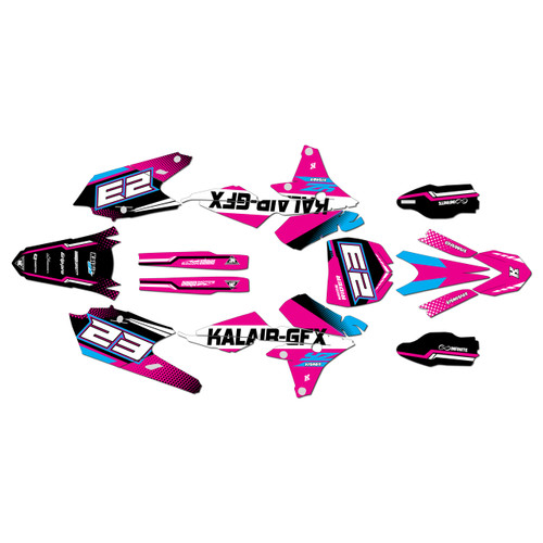 yamaha yz250f graphics kit 2014-2018 viper series magenta