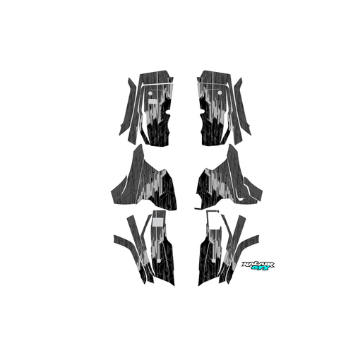 honda fourtrax graphics kit 2013-2026 fracture series smoke