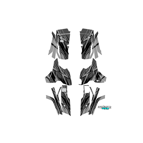 honda fourtrax graphics kit 2013-2026 shred series smoke