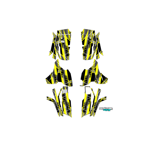 honda fourtrax graphics kit 2013-2026 swift series yellow