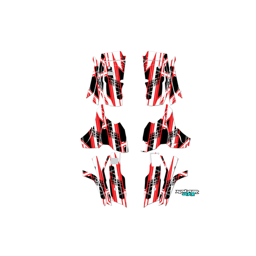 honda fourtrax graphics kit 2013-2026 swift series red