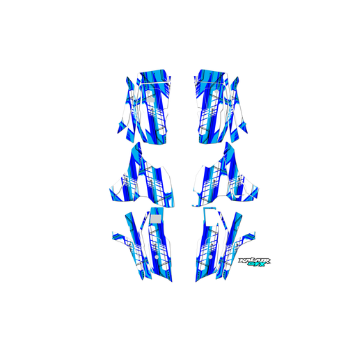 honda fourtrax graphics kit 2013-2026 swift series blue