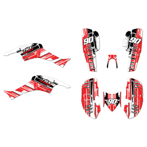 honda trx400ex graphics kit 2005-2007 future series red