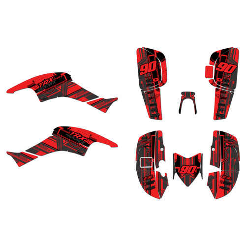 honda trx400ex graphics kit 2005-2007 future series red-shift