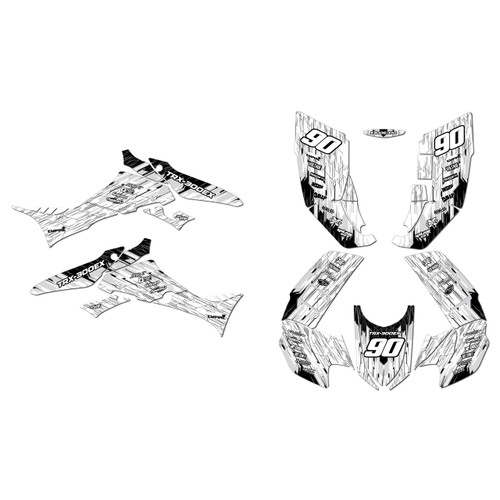 honda trx300ex graphics kit 2007-2013 fracture series white