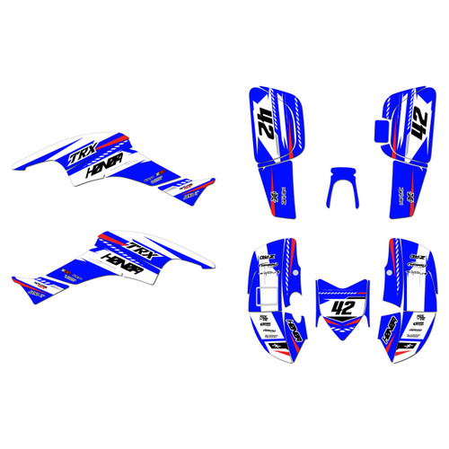 honda trx400ex graphics kit 2005-2007 lethal series blue