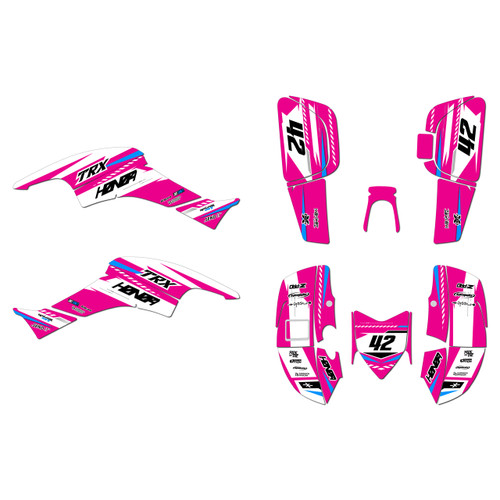 honda trx400ex graphics kit 2005-2007 lethal series magenta
